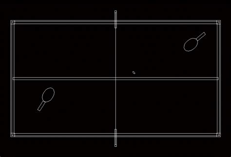 table tennis table cad block